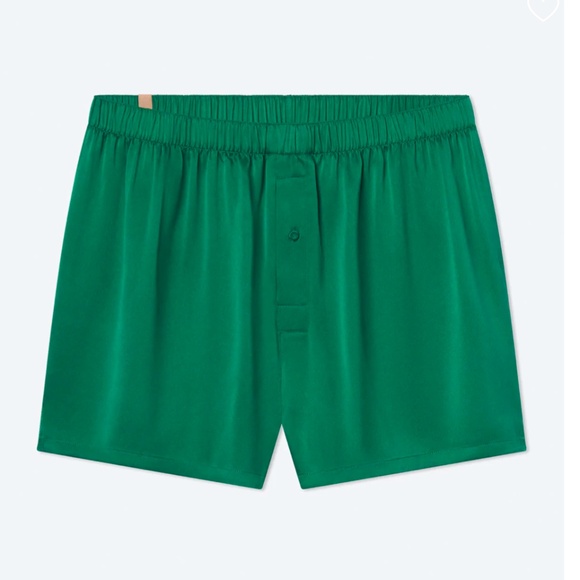LUNYA BNWT Men's Washable Silk Boxer in Estuarine Green Size XXL - Picture 3 of 5